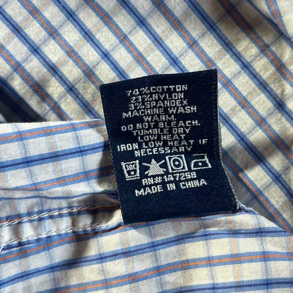 Simply Southern Shirt Mens Size XL White Blue Plaid Button Down Casual Preppy - Picture 7 of 9